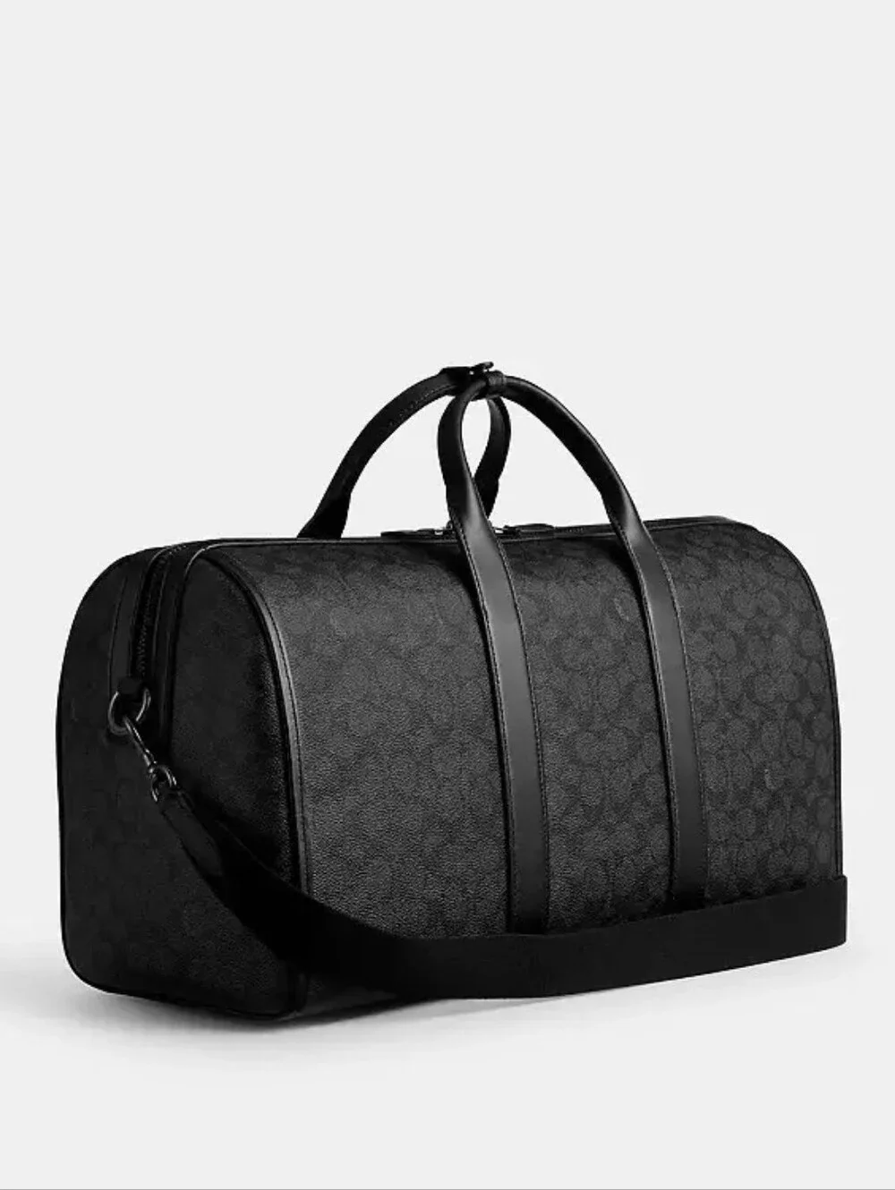NWT! Men's Black Monogram Duffle Bag - Designer Style Travel Bag